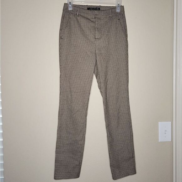 Zara Womens Houndstooth High Rise Skinny Trouser Pants - Picture 5 of 12